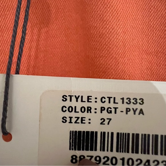 Adriano Goldschmied Stilt Roll-Up Papaya Jeans 27 NWT - Picture 12 of 13